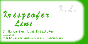krisztofer lini business card